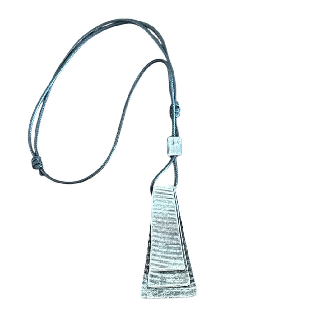 Artisan Pendant Necklace with Adjustable Black Cord Unisex